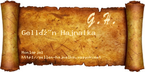 Gellén Hajnalka névjegykártya