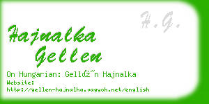 hajnalka gellen business card